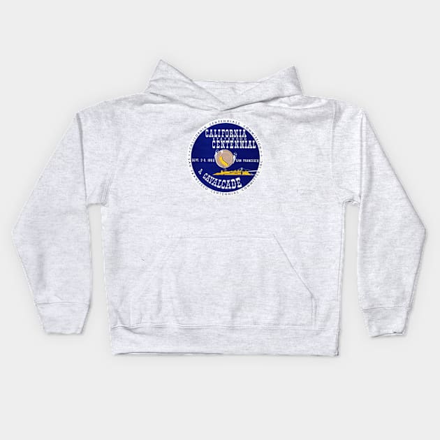 1950 California Statehood Centennial Kids Hoodie by historicimage